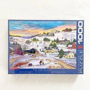 Eurographics 1000 Piece Puzzle “’Tis the Season” Winter Village – New Sealed